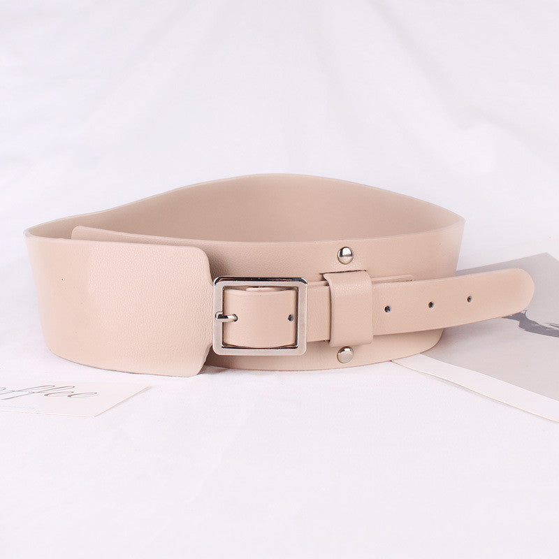 Women's Belt Wide Decorative Waist Pin Buckle Fashion All-match