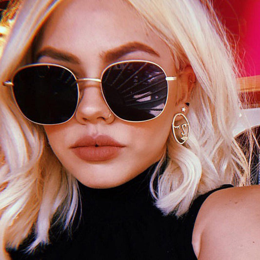 Metal round sunglasses