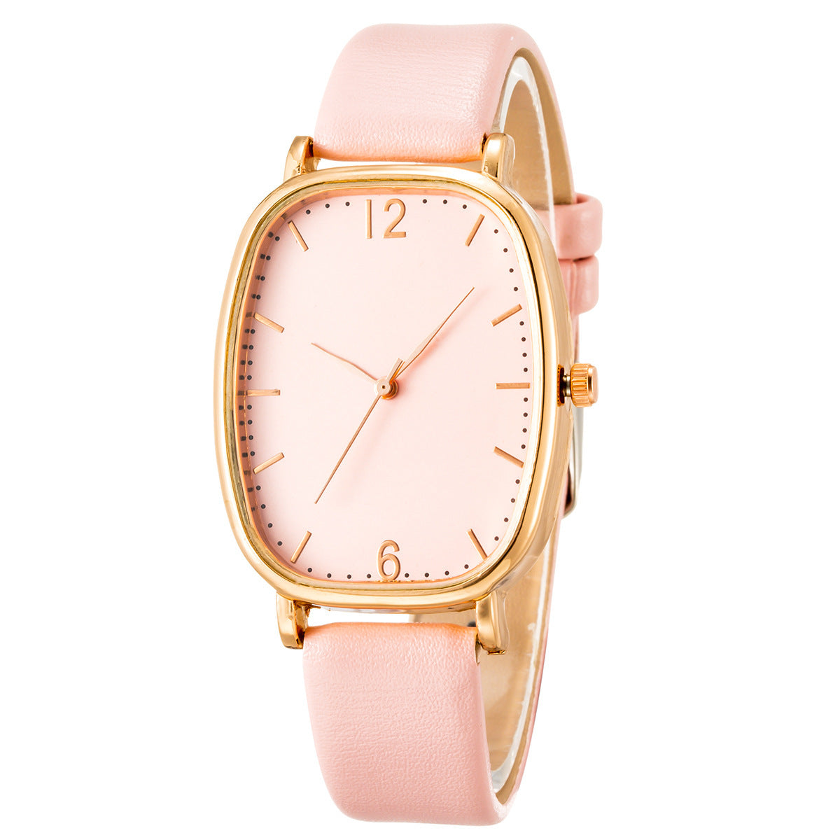 Ins Style Simple And Exquisite Womens Tonneau Belt Quartz Watch