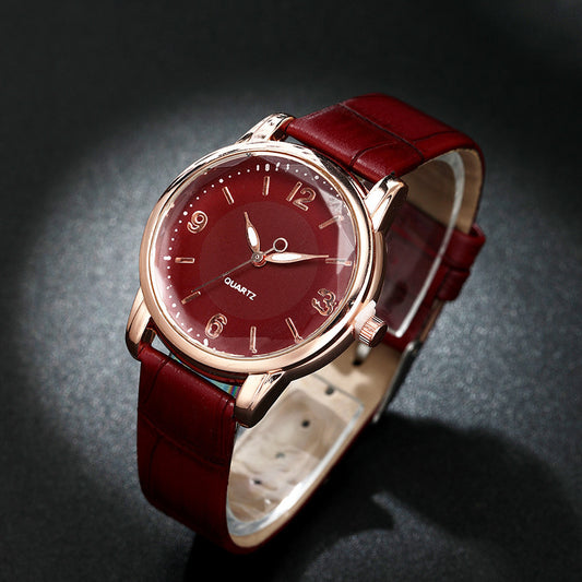 Women's Two-tone Dial Belt Quartz Watch