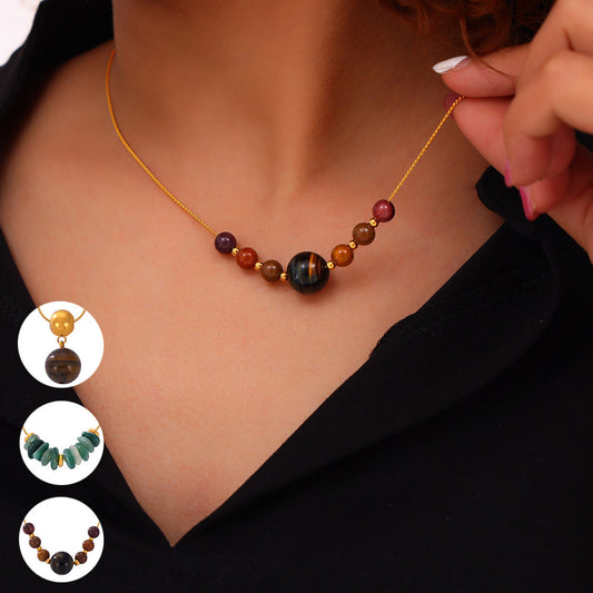 Hong Kong Style Minimalist Agate Beaded Necklace