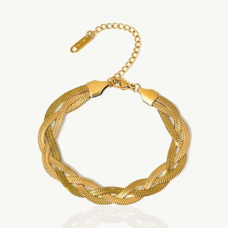 Ins Niche Design Woven Snake Bones Chain Bracelet